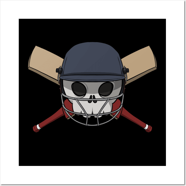 Cricket crew Jolly Roger pirate flag (no caption) Wall Art by RampArt